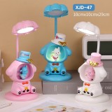 Sanrio Kuromi Desk Lamp LED Cartoon Desktop USB Charging Ornament Children&#039;s Night Light with Pencil Sharpener - Specification: XJD-47 (Big Eared Dog, Flippy