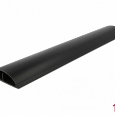 Canal cablu PVC 89 x 21 mm - 1m Negru, Delock 20712