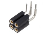 Soclu pini mamă 4 pini 90&deg; 2,54mm THT 2x2