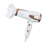 Uscator de par cu functie de ionizare, 2200 W, Negru, 3 trepte de temperatura, 2 viteze, Concentrator si difuzor, Functie cool shoot