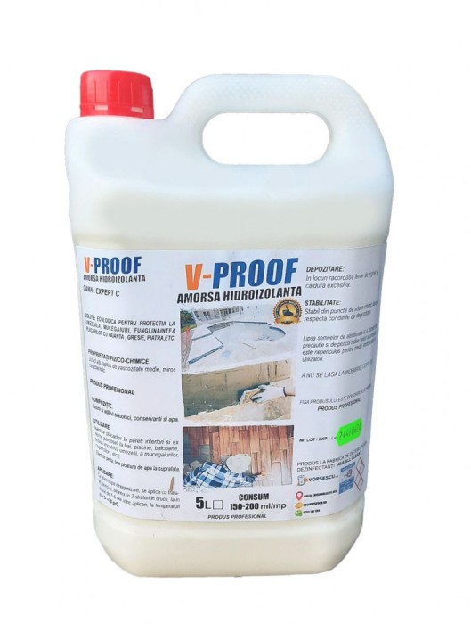 Amorsa hidrofoba V-Proof pe baza de rasini siliconice