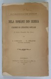 DELA ROMANII DIN SERBIA , CULEGERE DE LITERATURA POPULARA de G. GIUGLEA si C. VALSAN , 1913