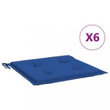 Cumpara ieftin Perne scaune gradina 6 buc. albastru 50x50x3 cm tesatura Oxford