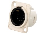Conector XLR 7 pini NEUTRIK NC7MD-L-1 soclu tată drept lipire argint 5A