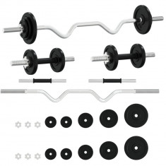 Set de haltere și gantere, 30 kg