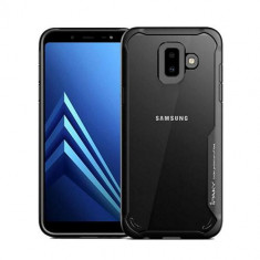 Husa Telefon Silicon + Plastic Samsung Galaxy J6 2018 j600 Clear&amp;amp;amp;Black Armor Ipaky foto