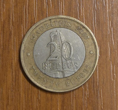 20 rupees 2007, Mauritius foto