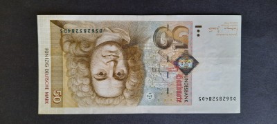 Bancnota 50 DM &amp;quot;Balthasar Neumann&amp;quot; 1996, RFG - A 4035 foto