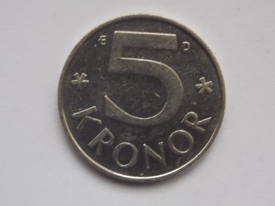 5 KRONOR 1988 SUEDIA foto