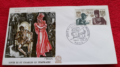 1969-Franta-Louis XI si Ch.Le Temeraire-FDC foto