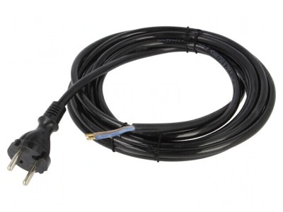 Cablu Alimentare Negru 4m 2x1,5mm 16A foto