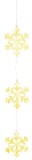 Decor luminos de Craciun cu fulgi de nea LED, alb cald, IP44, 58,5 cm