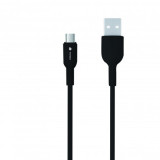 Cablu de date RO&amp;MAN RX08V, USB la MicroUsb, 2.1A, 1m, negru, Blister