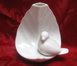 VAZA SOLIFLOR PORTELAN HUTSCHENREUTHER BAVARIA DECOR CU PASARE