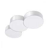 Lustră De Tavan Circle Alb Pvc 6 Becuri Rotundă Modernă De Interior