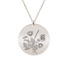 Flora - Colier personalizat buchet flori banut din argint 925
