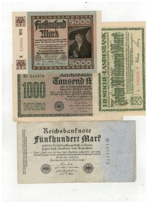 Lot 4 bancnote Germania foto