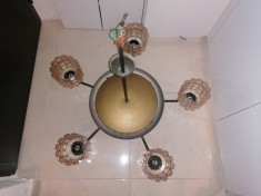 LUSTRA VINTAGE ANII 80 CU 5 BRATE COMPLETA - NUMAI PENTRU BUCURESTI