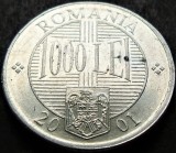 Cumpara ieftin Moneda 1000 LEI - ROMANIA, anul 2001 * cod 1616, Aluminiu