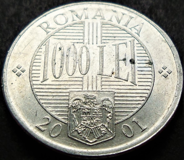 Moneda 1000 LEI - ROMANIA, anul 2001 * cod 1616