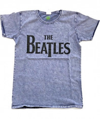 Tricou Burn Out The Beatles Drop T Logo foto