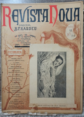 Revista Noua// director B.P. Hasdeu, anul VI, no. 3-4, august-septembrie 1893 foto