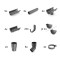 Set Complet Jgheaburi 10m Grafit, Sistem Drenaj Acoperiș