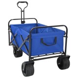 vidaXL Trolley Manevrabil Pliabil Manual albastru 89 x 63 x 96 cm 42020657