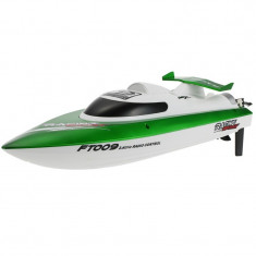 Barca cu telecomanda iUni FT009 Top Speed Racing Flipped Boat, Verde foto