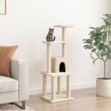 vidaXL Ansamblu pisici cu st&acirc;lpi din funie de sisal, crem, 105 cm