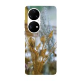 Husa compatibila cu Huawei P50 Pro model decaying flowers, Silicon, TPU, Viceversa, Transparent, Carcasa