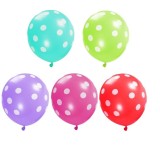 Set 10 baloane din latex, flippy, model party buline, 2x albastru, 2x verde, 2x mov, 2x roz, 2x rosu, 23 cm, 1.4g