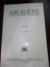 Archaevs Studii de istorie a religiilor an II si an III 1998 -99