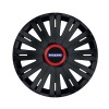 Set 4 Capace Roti pentru Volvo, model Active Black Cu Inel Rosu, R16