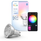 Bec inteligent LED RGB Philips Hue Essential, Wi-Fi, spot, GU10, 4.7 W, 345 lm, lumina calda / neutra / rece / multicolora, dimabil