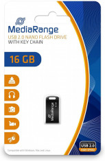 Memorie USB MediaRange MR921 16GB USB 2.0 Black foto
