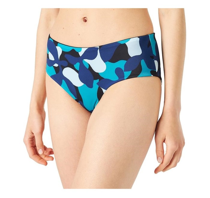 Slip de baie pentru femei Sloggi Flower Horn Mid Waist, Bikini albastru, L - OUTLET