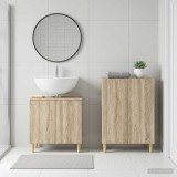 Cumpara ieftin Set de dulapuri pentru baie, 2 piese DELFT Stejar Sonoma