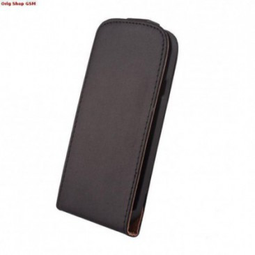 HUSA PIELE MOTOROLA MOTO X SLIM FLIP NEGRU ELEGANCE foto