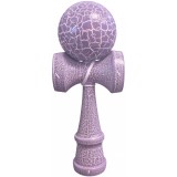 Kendama X Originala, Profesionala, Cyrax, Kendama Cracked, din Lemn &ndash; 18 cm, Lila/Alb