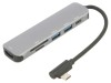Adaptor USB 3.0 0,15m Negru 5Gbps Argintiu, VCOM