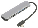 Adaptor USB 3.0 0,15m Negru 5Gbps Argintiu, VCOM