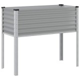 Cumpara ieftin Jardiniera de gradina, gri, 100x45x90 cm, otel