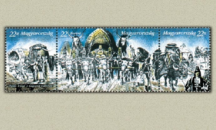 Ungaria 1995 - Istorie, Settlement of the Hungarians, arta, seri