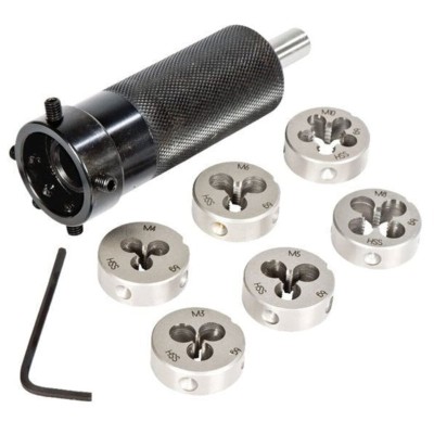 Set filiere si suport Micromot Proxxon 24082, M3-M10, 7 piese foto