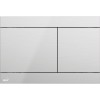 Clapeta WC Alcaplast FLAT-FUN-INOX, Actionare Dubla, Inox Vopsit, Compatibila cu Rezervoare WC Incastrate Alcaplast