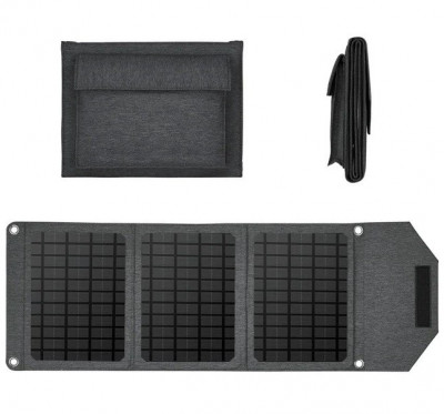 Panou Solar Portabil Multipad 18W cu Functie de Incarcator Universal foto