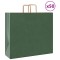 vidaXL Pungi de h&acirc;rtie 50 buc cu m&acirc;nere verde 54x15x49 cm