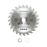 Disc circular vidia pentru lemn 185 mm, 24 dinti, 22,23 mm, Crownman