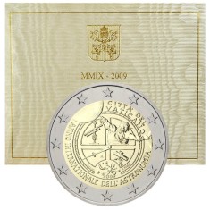 Vatican 2 euro 2009 anul astronomiei, booklet